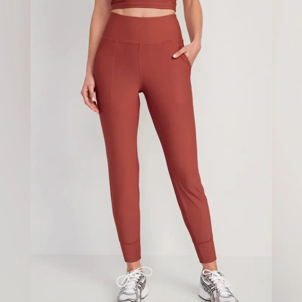 NWT Old Navy High-Rise Powersoft Ankle Jogger 7/8 Length Dusty Rose (Size Large) - Picture 1 of 6